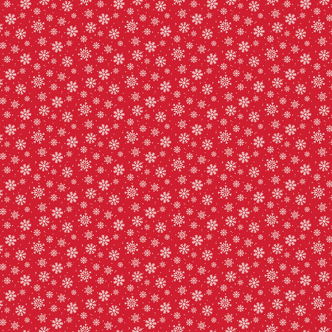 Fabric Riley Blake Red Snowflakes Seasonal Basics by the Quarter Yard C773-RED